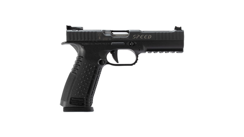 APF Armory Firemark Strike One Speed Semi Auto Pistol, 9mm Luger, 5 in Barrel, Adjustable Sight, Polymer Black Frame, Polymer Grip, 2-Mag, 17 Round Capacity, AFS1S-9-BK-17-FRRMPG