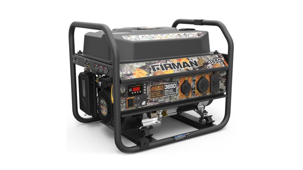 Firman Power and Equipment 4550/3650 Watt Gas Recoil Start Generator, cETL, Camo FGP03609