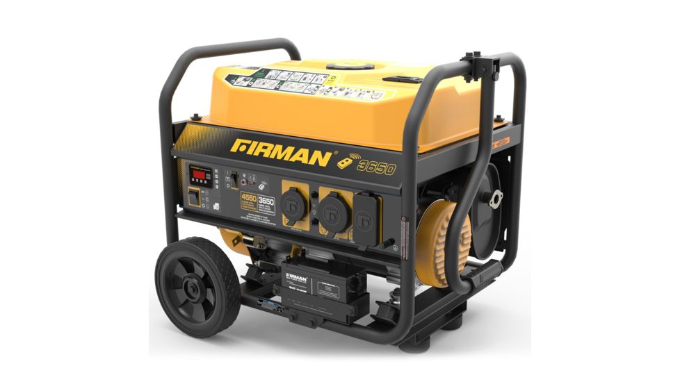 Firman Power and Equipment 4550/3650 Watt Gas Remote Start Generator, CARB, Yellow FGP03608