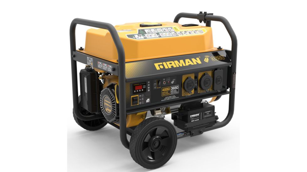 Firman Power and Equipment 4550/3650 Watt Gas Remote Start Generator, CARB, Yellow FGP03608