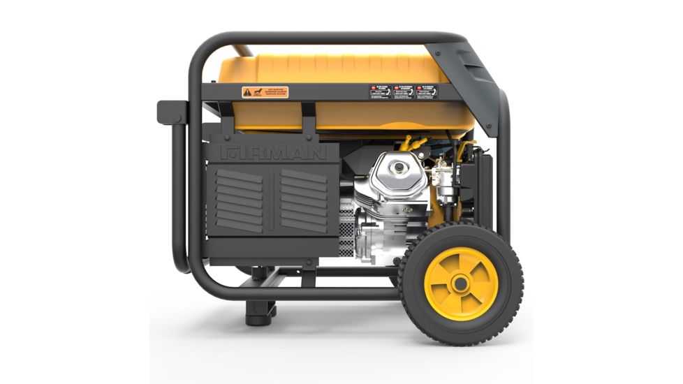 Firman Power and Equipment 7100/5700 Watt Dual Fuel Recoil Start Generator, CARB, Yellow FGH05752