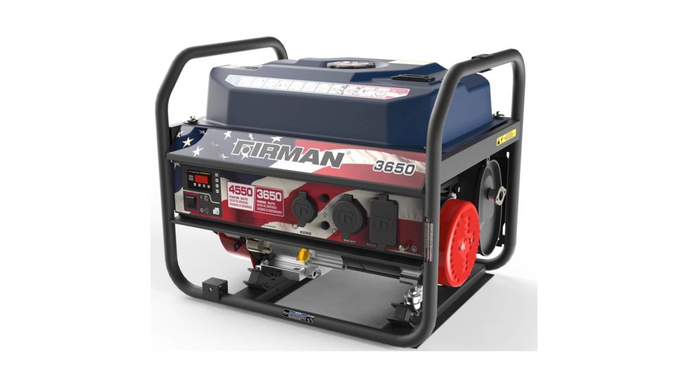Firman Power and Equipment Firman P03611 4550/3650 Watt Gas Recoil Start Generator, EPA Only, Stars and Stripes FGP03611