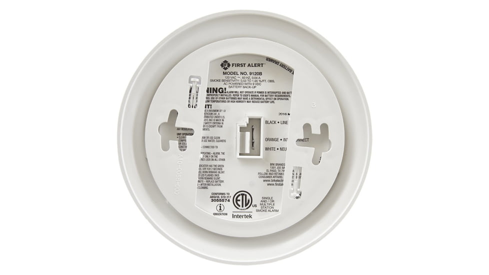 First Alert Wire-In Single/Multiple Station Detector 120V Ac, Smoke, 9120B