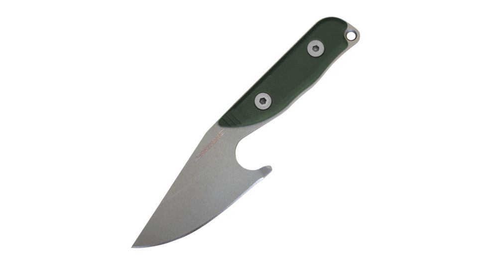 First Edge Stingray Fixed Blade Knife Fine Edge, Elmax Bead Blast Blade, Coarse Green, 11140-BBG