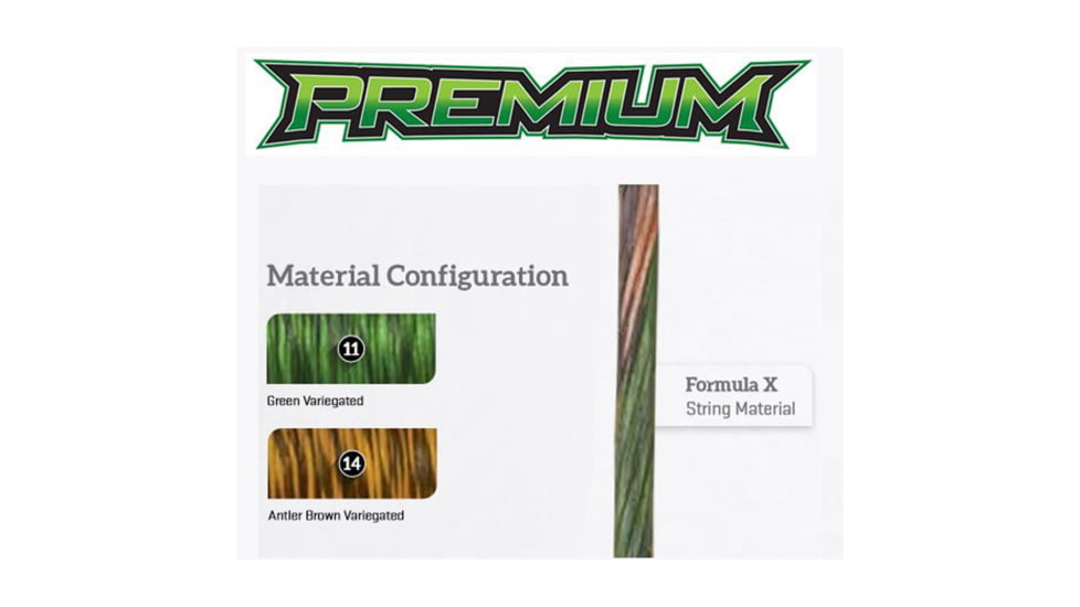 First String Premium String Set Bear Archery Specie, Green/Brown, 1503147