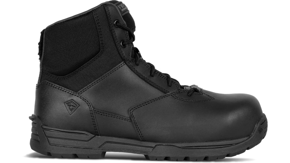 First Tactical 6in Safety Toe Side-Zip Duty Boots - Mens, Black, 10.5 US/Regular, 165924-019-10.5-R