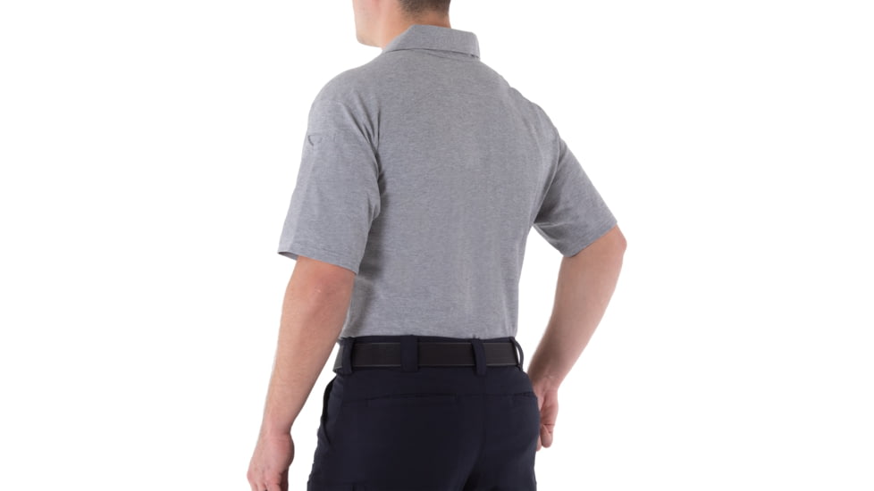 First Tactical Cotton Short Sleeve Polo - Mens, Heather Grey, 5XL, 112508-016-5XL