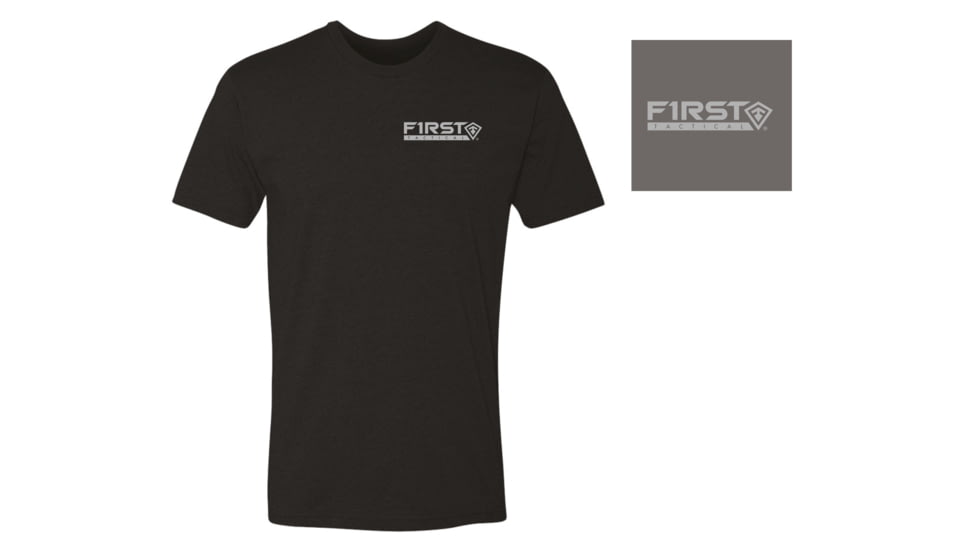First Tactical Flag Angled T-Shirt - Men's, Extra Small, Heather Metal, 112533-417-XS