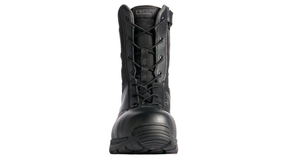 First Tactical Mens 8in Sfty Toe S-Zip Dty, Black, 10 Regular 165002-019-10-R