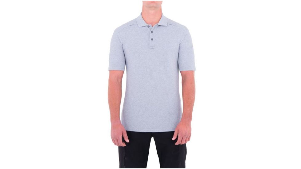 First Tactical Mens Cotton S/S Polo, Heather Gray, 4XL Regular 112505-016-4XL-R