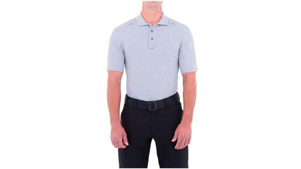 First Tactical Mens Cotton S/S Polo, Heather Gray, 4XL Regular 112505-016-4XL-R