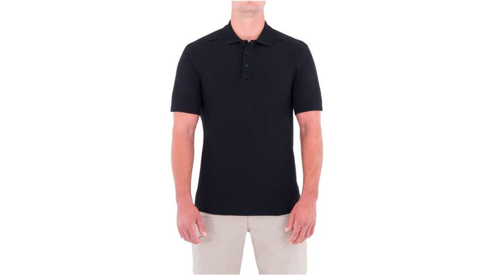 First Tactical Mens Cotton S/S Polo, Black, 4XL Regular 112505-019-4XL-R