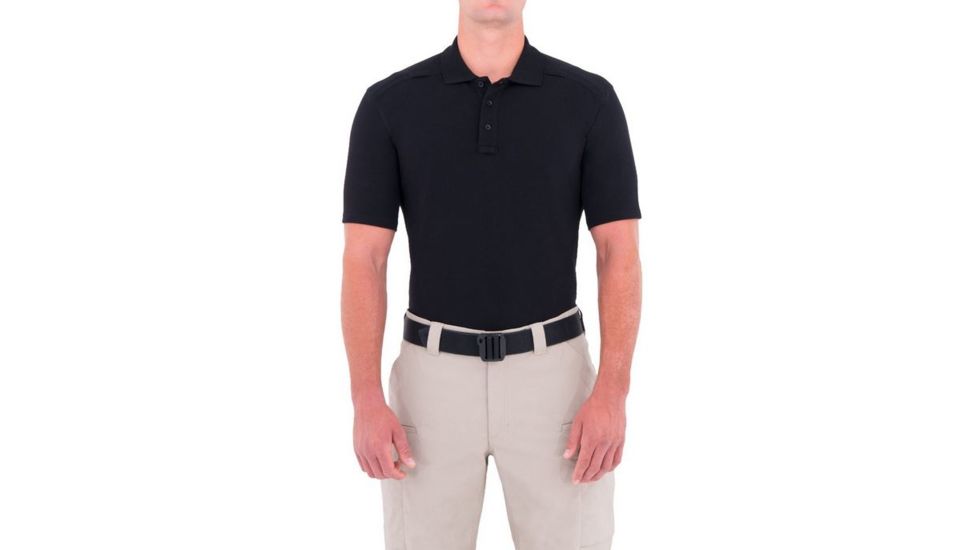 First Tactical Mens Cotton S/S Polo, Black, 4XL Regular 112505-019-4XL-R