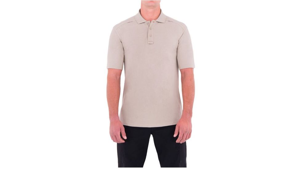 First Tactical Mens Cotton S/S Polo, Khaki, Extra Large Regular 112505-055-XL-R