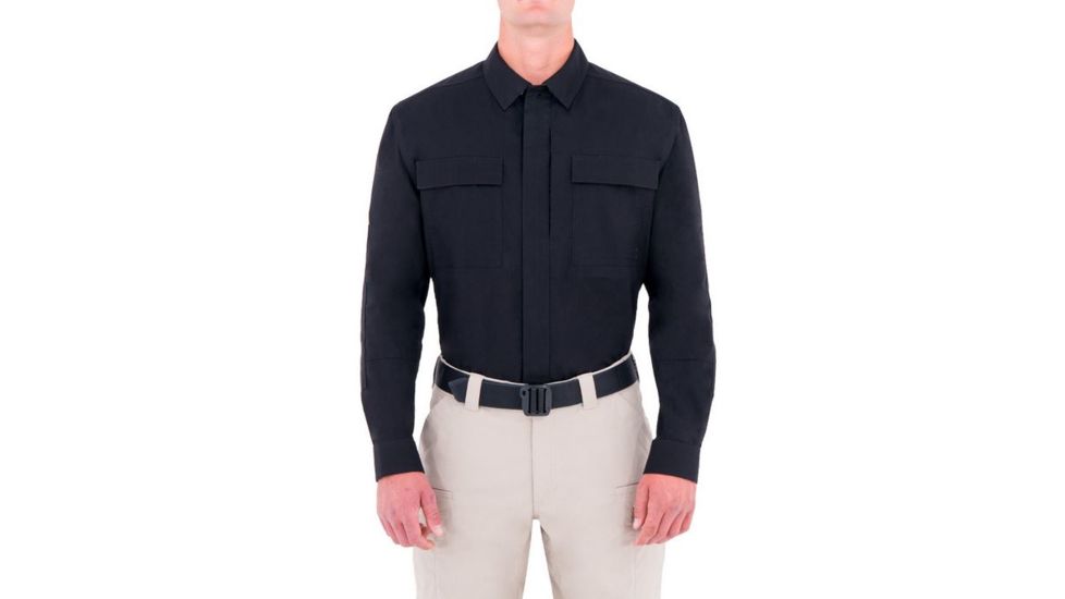 First Tactical Mens Tactix L/S Bdu Shirt, Black, 4XL Regular 111001-019-4XL-R
