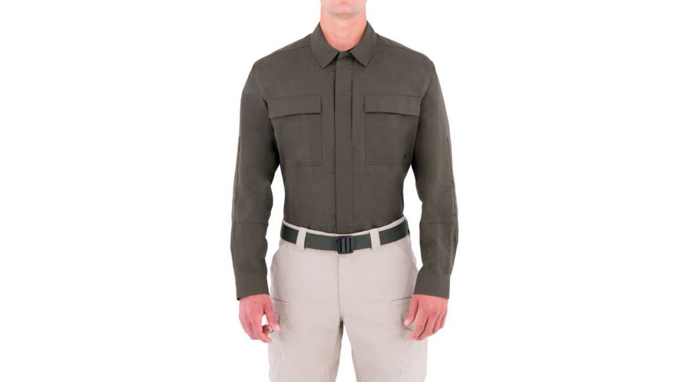 First Tactical Mens Tactix L/S Bdu Shirt, OD Green, Extra Large Regular 111001-830-XL-R