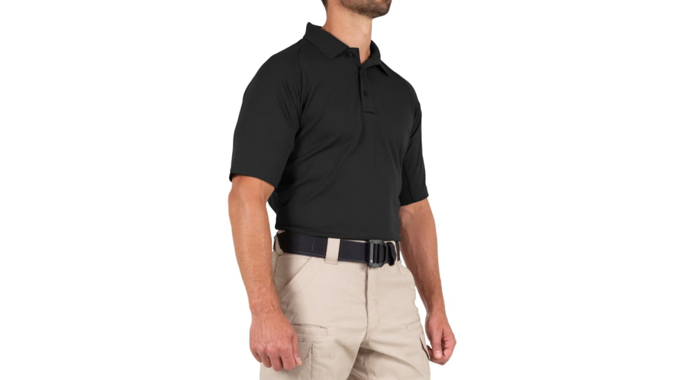 First Tactical Performance Short Sleeve Polo - Mens, Black, Tall/2XL, 112509-019-XXL-T
