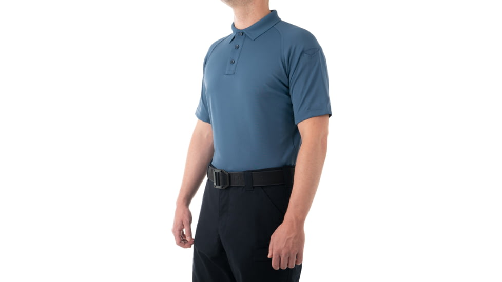 First Tactical Performance Short Sleeve Polo - Mens, French Blue, Tall/2XL, 112509-484-XXL-T