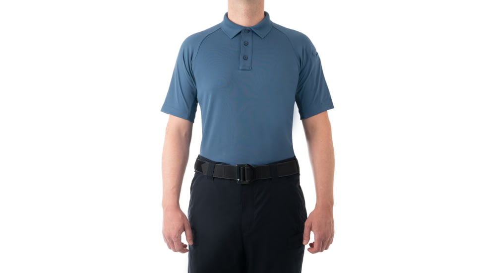 First Tactical Performance Short Sleeve Polo - Men's, Tall, French Blue, 2XL, 112509-484-XXL-T