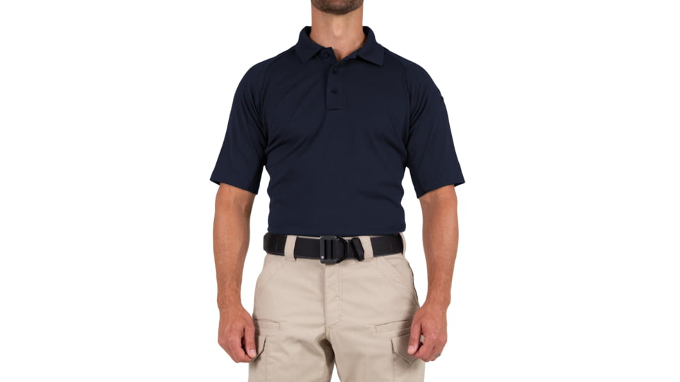 First Tactical Performance Short Sleeve Polo - Mens, Midnight Blue, Tall/2XL, 112509-729-XXL-T
