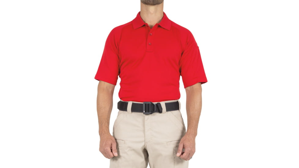 First Tactical Performance Short Sleeve Polo - Mens, Red, Tall/3XL, 112509-400-3XL-T