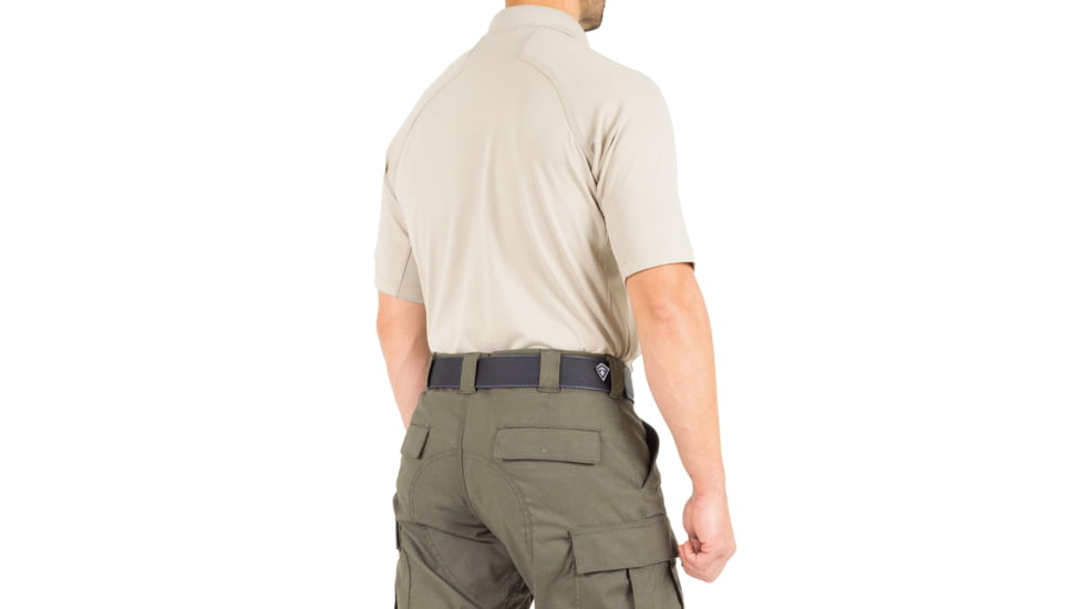 First Tactical Performance Short Sleeve Polo - Mens, Silver Tan, Tall/2XL, 112509-065-XXL-T