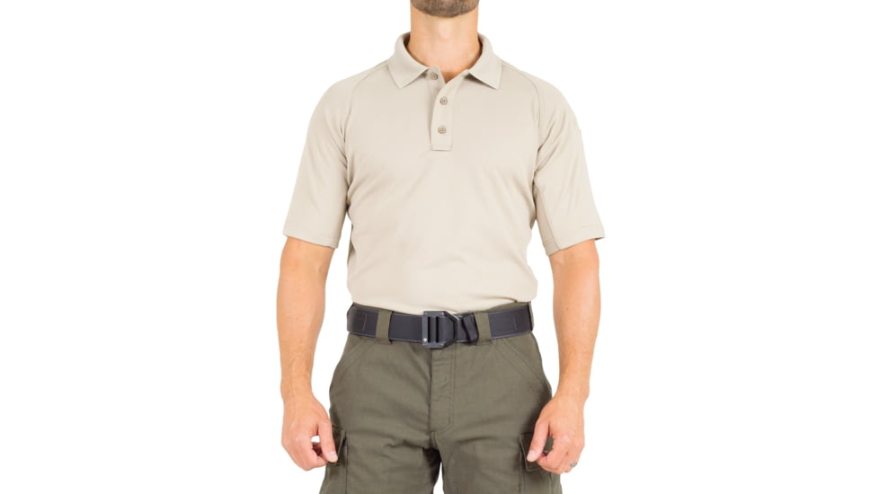 First Tactical Performance Short Sleeve Polo - Mens, Silver Tan, Tall/2XL, 112509-065-XXL-T