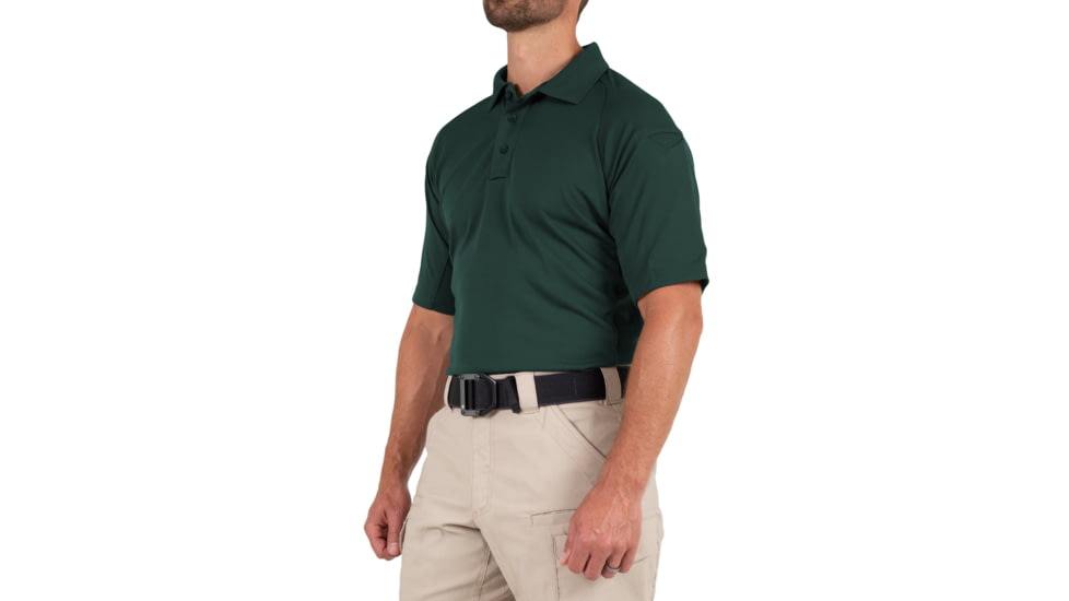 First Tactical Performance Short Sleeve Polo - Mens, Spruce Green, Tall/2XL, 112509-812-XXL-T