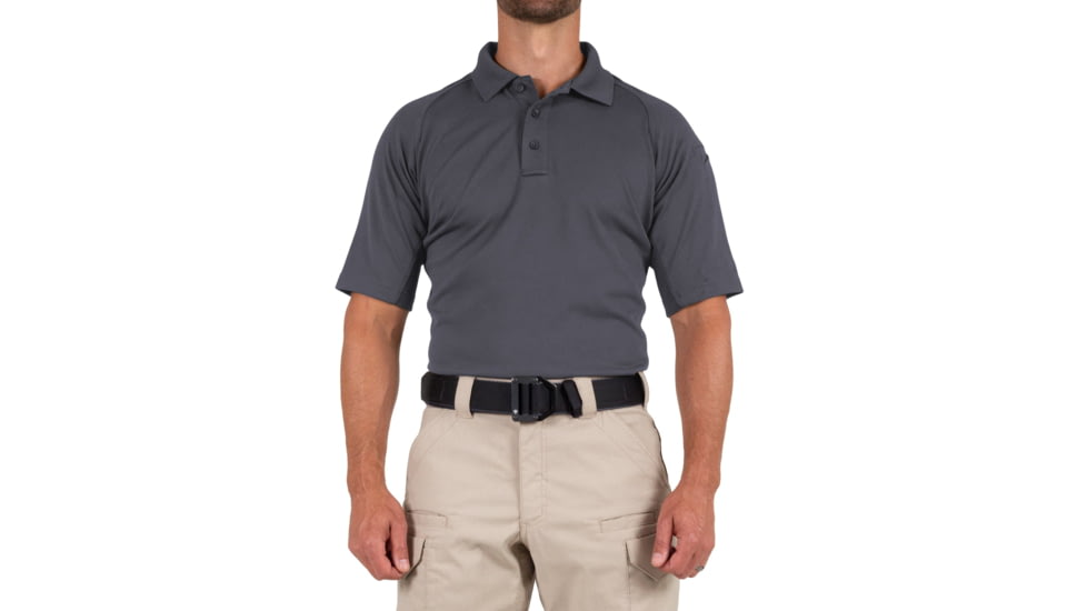 First Tactical Performance Short Sleeve Polo - Mens, Tall, Asphalt, 5XL, 112509-015-5XL-T
