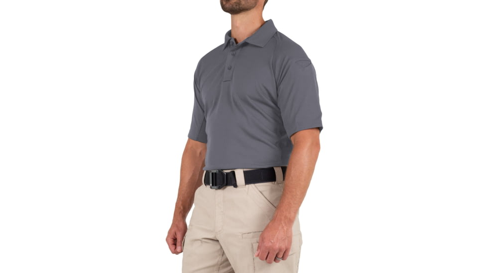 First Tactical Performance Short Sleeve Polo - Mens, Tall, Wolf Grey, 5XL, 112509-036-5XL-T