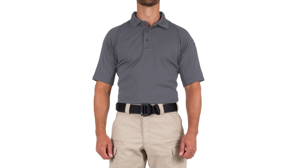 First Tactical Performance Short Sleeve Polo - Mens, Tall, Wolf Grey, 5XL, 112509-036-5XL-T
