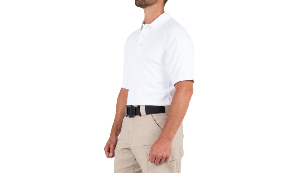 First Tactical Performance Short Sleeve Polo - Mens, White, Tall/2XL, 112509-010-XXL-T