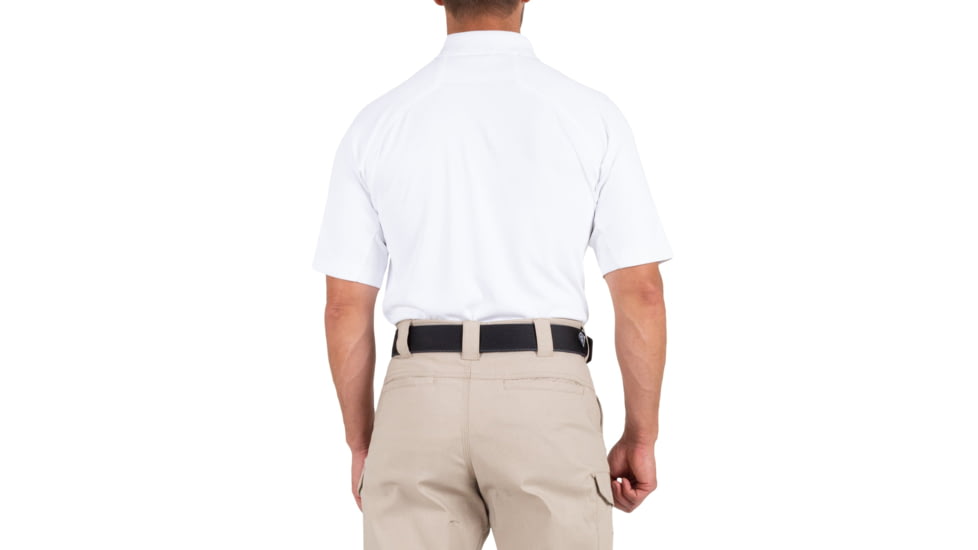 First Tactical Performance Short Sleeve Polo - Mens, White, Tall/2XL, 112509-010-XXL-T