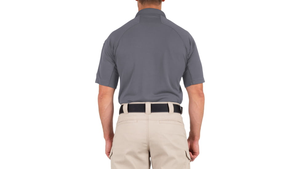 First Tactical Performance Short Sleeve Polo - Mens, Wolf Grey, Tall/Large, 112509-036-L-T