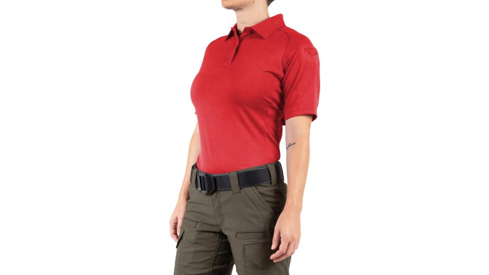 First Tactical Performance Short Sleeve Polo - Womens, Red, Extra Large, 122509-400-XL