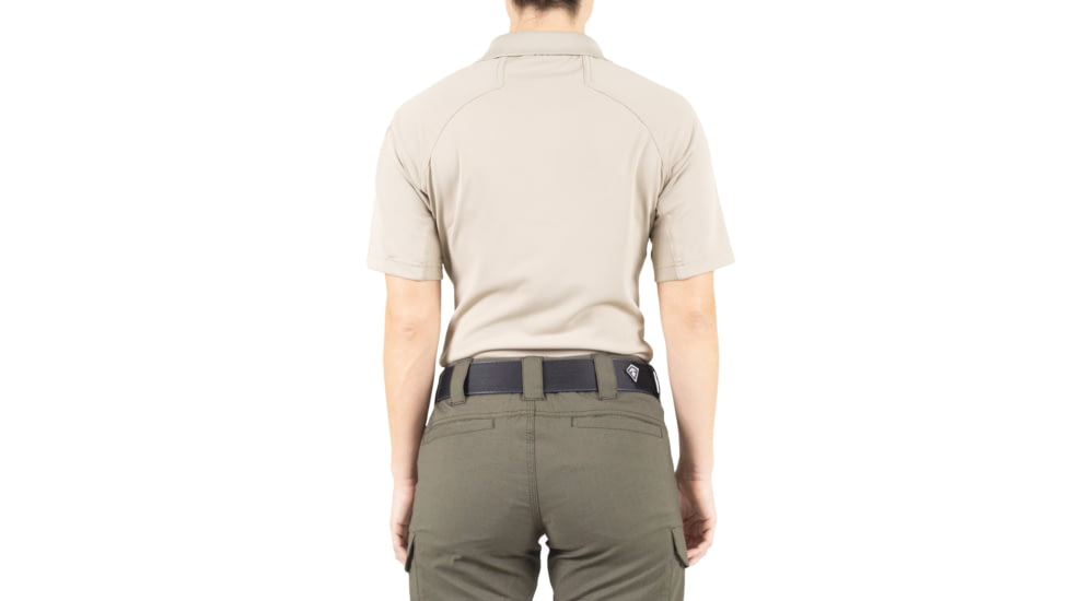 First Tactical Performance Short Sleeve Polo - Womens, Silver Tan, Small, 122509-065-S