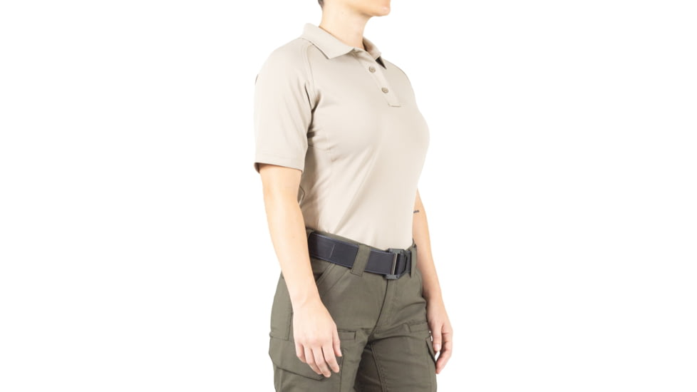 First Tactical Performance Short Sleeve Polo - Womens, Silver Tan, Small, 122509-065-S
