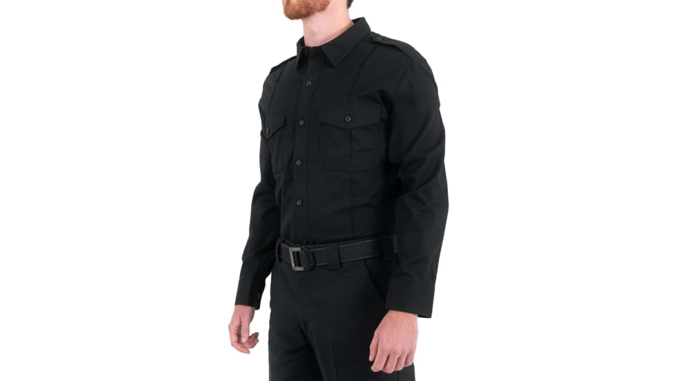 First Tactical Pro Duty Unifrom Long Sleeve Shirt - Mens, Regular, Black, Extra Large, 111011-019-XL-R