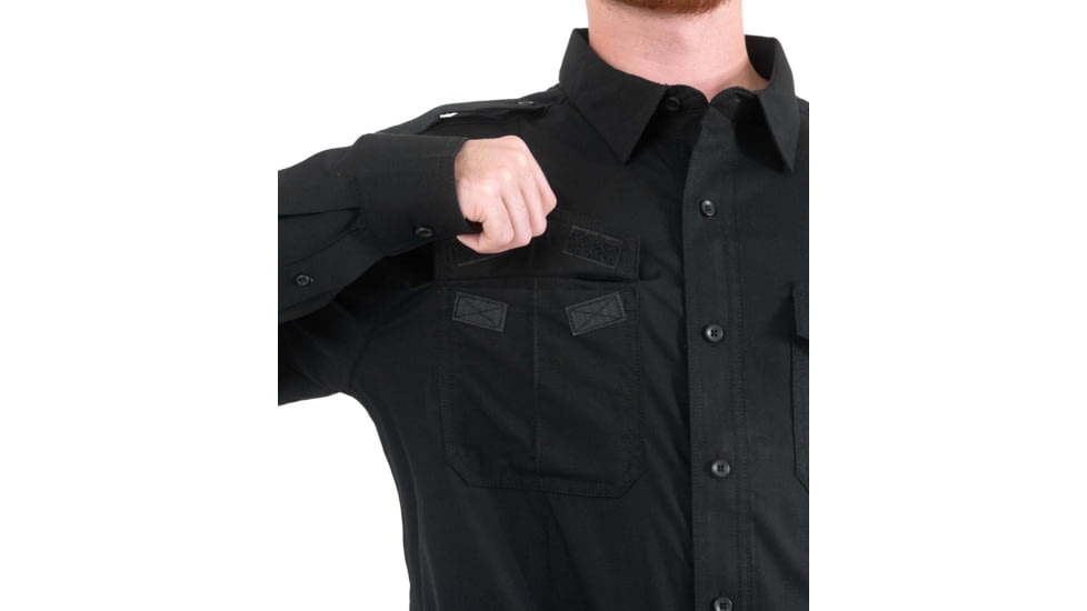 First Tactical Pro Duty Unifrom Long Sleeve Shirt - Mens, Regular, Black, Extra Large, 111011-019-XL-R