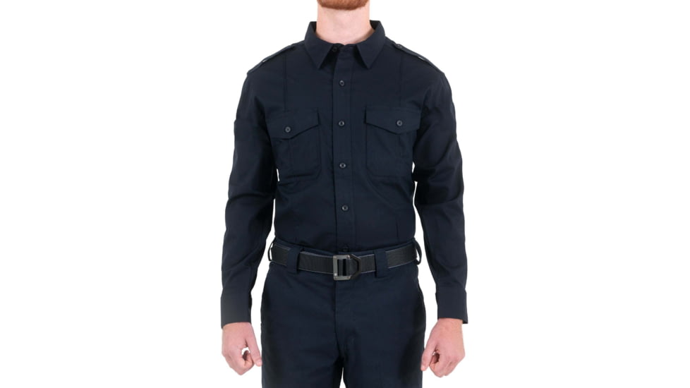 First Tactical Pro Duty Unifrom Long Sleeve Shirt - Mens, Short, Midnight Navy, Medium, 111011-729-M-S