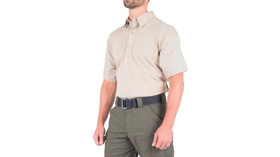 First Tactical V2 Pro Performance Short Sleeve Shirt - Mens, Khaki, Small, R, 112012-055-S-R