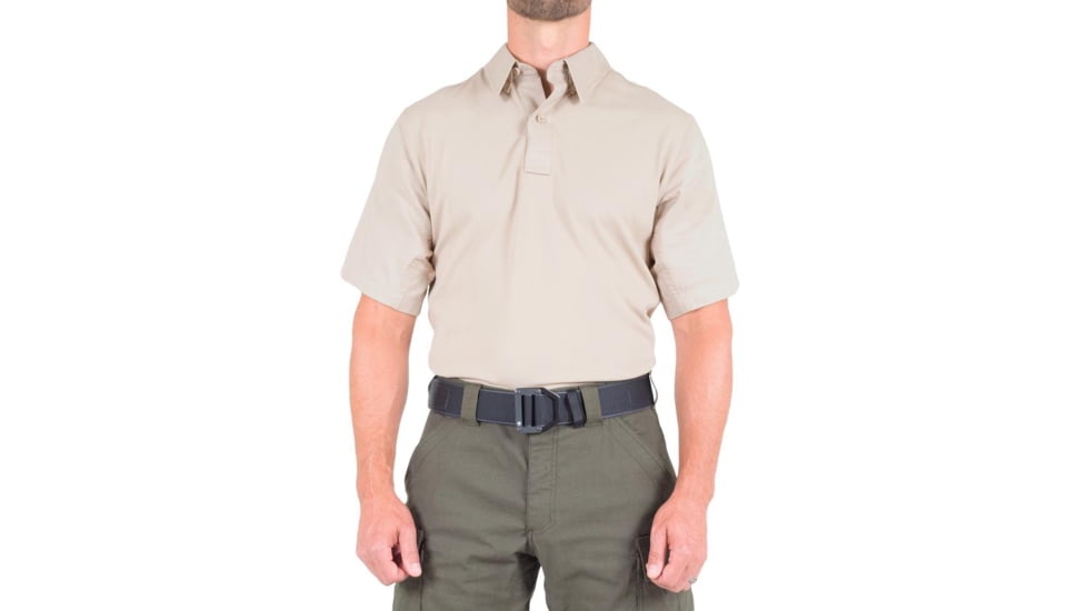 First Tactical V2 Pro Performance Short Sleeve Shirt - Mens, Khaki, Small, R, 112012-055-S-R