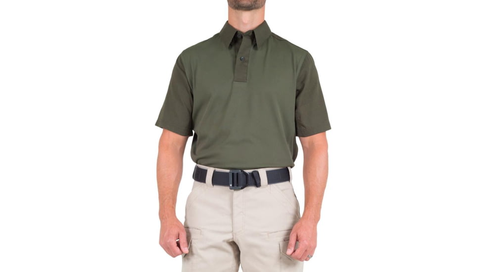 First Tactical V2 Pro Performance Short Sleeve Shirt - Mens, OD Green, Small, R, 112012-830-S-R