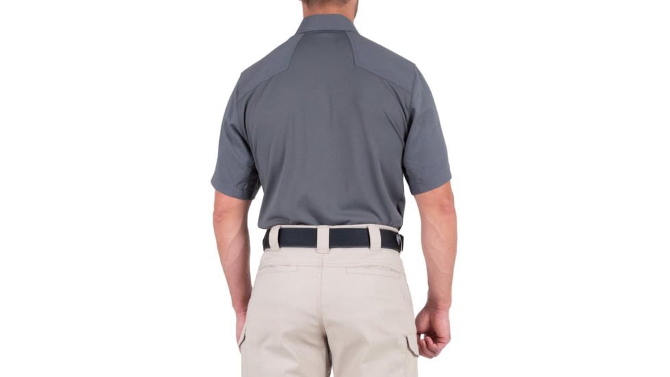 First Tactical V2 Pro Performance Short Sleeve Shirt - Mens, Wolf Grey, Large, R, 112012-036-L-R