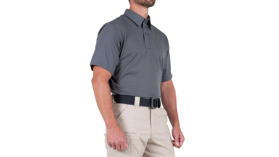 First Tactical V2 Pro Performance Short Sleeve Shirt - Mens, Wolf Grey, Large, R, 112012-036-L-R