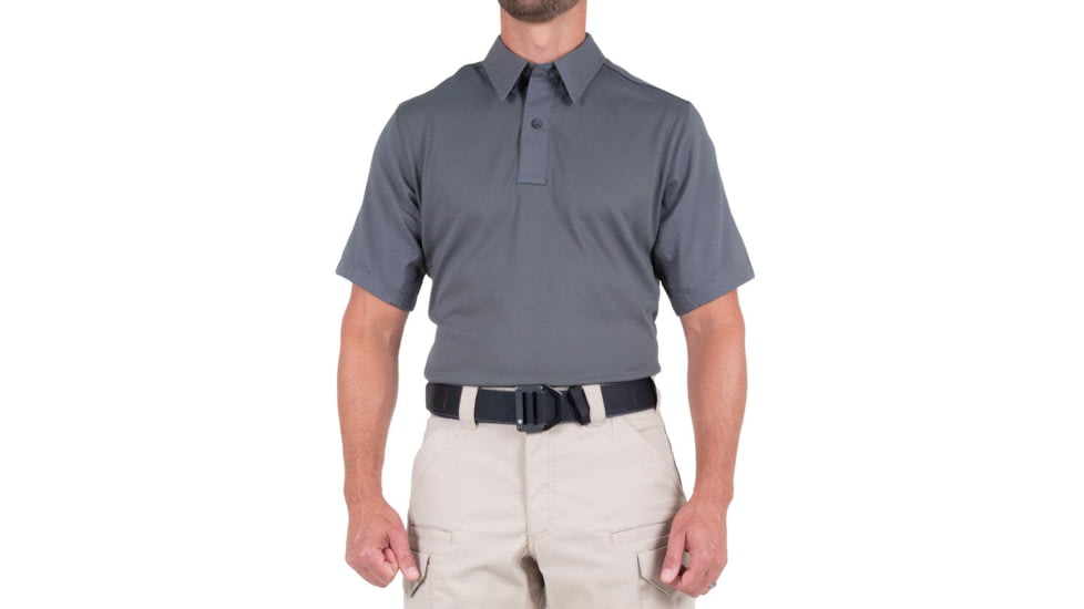First Tactical V2 Pro Performance Short Sleeve Shirt - Mens, Wolf Grey, Large, R, 112012-036-L-R