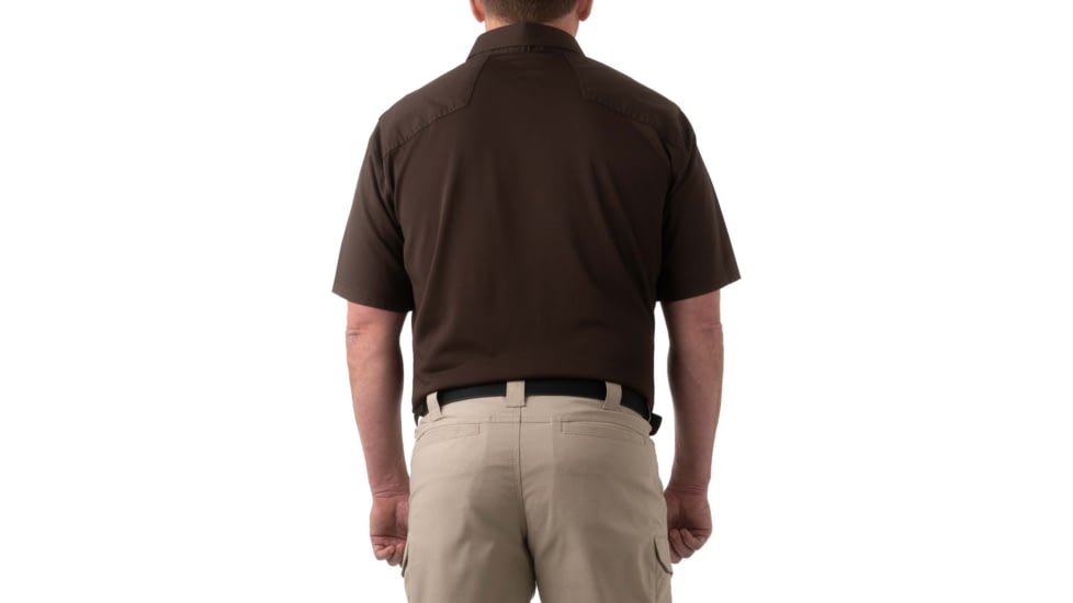 First Tactical V2 Pro Performance Short Sleeve Shirt, Regular Fit - Mens, Kodiak Brown, Extra Small, 112012-182-XS-R