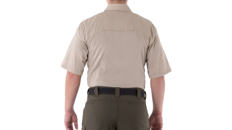 First Tactical V2 Tactical Short Sleeve Shirt - Mens, Khaki, Large, R, 112007-055-L-R