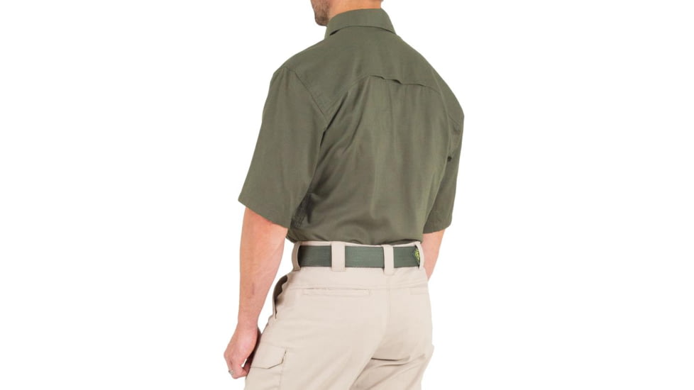 First Tactical V2 Tactical Short Sleeve Shirt - Mens, Ranger Green, Large, R, 112007-610-L-R