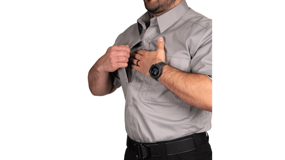 First Tactical V2 Tactical Short Sleeve Shirt - Mens, Regular, Nickel Gray, Extra Large, 112007-083-XL-R